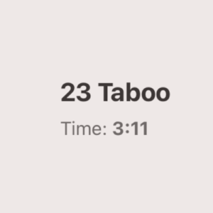 23 Taboo